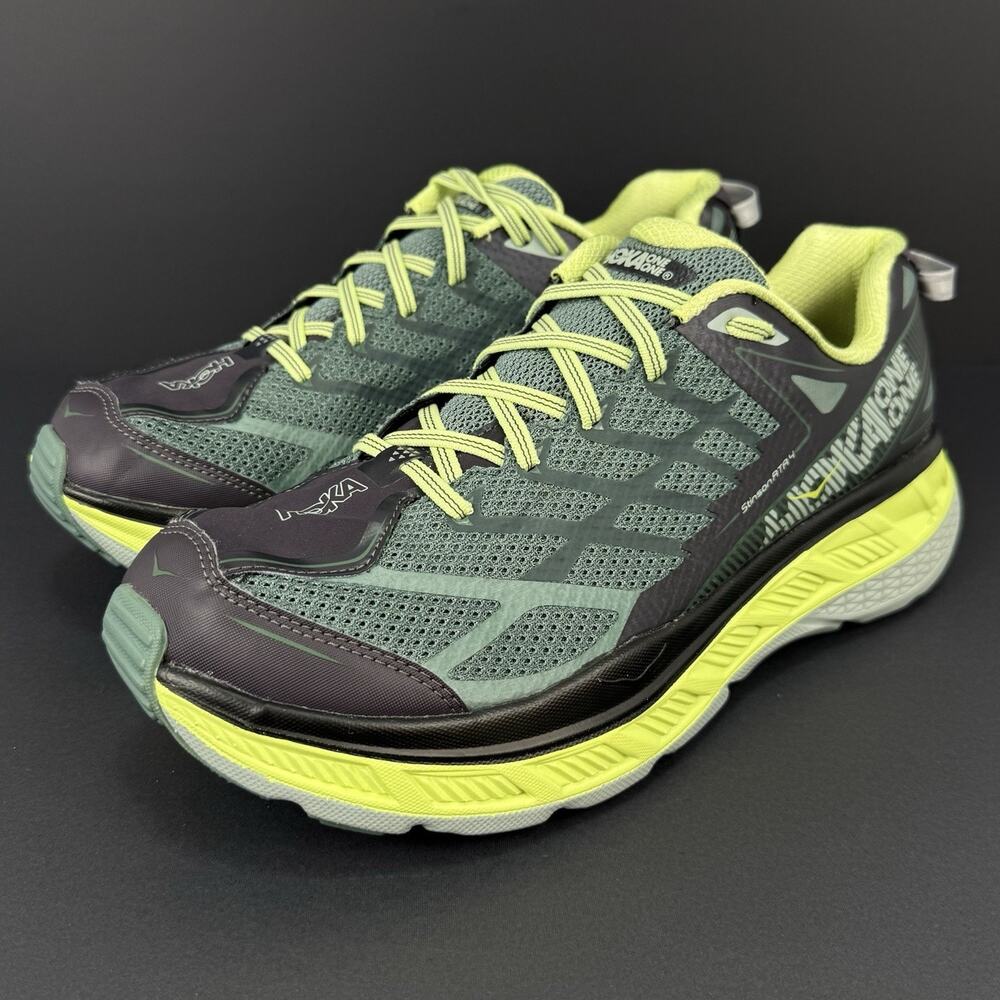 HOKA Stinson ATR 4 Men’s Size 12 Trail Green/Black Running Shoes
